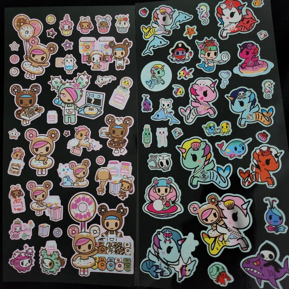 tokidoki stickers 2 sheets
